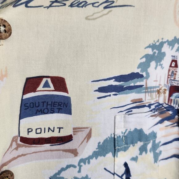 Bluewater wear short sleeve button front Hawaiian car print shirt men's size 2X - Picture 8 of 14